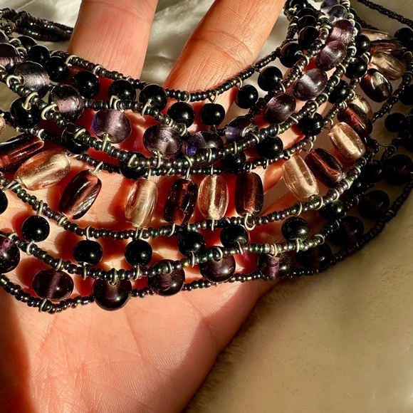 Natural Amathyst beaded collar style necklace beautiful one if a kind pi… - Picture 5 of 9